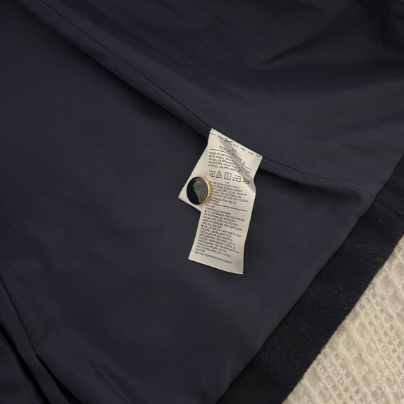 LIKE NEW!! Girls 2t Janie and back navy blue pleated pea coat - Picture 3 of 4